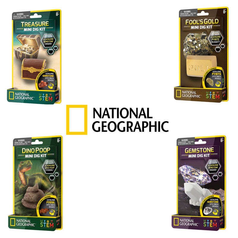 National Geographic - Carded Mini Dig Kits Assorted - Pixie Toy Store